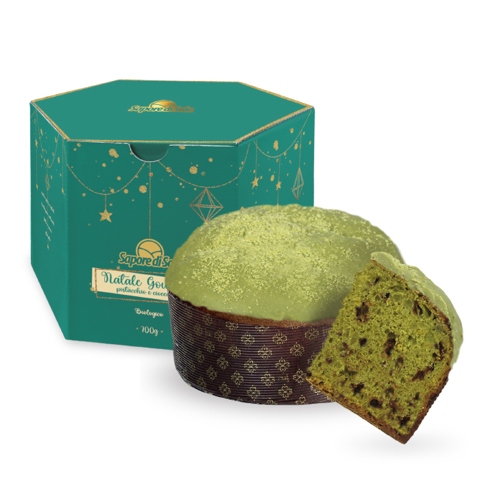 Natale glassato Pistacchio e Cioccolato Confezione Gourmet 