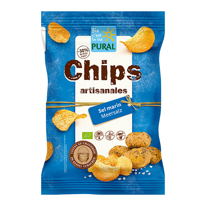 Pural Chips di Patate con Sale Marino SENZA GLUTINE