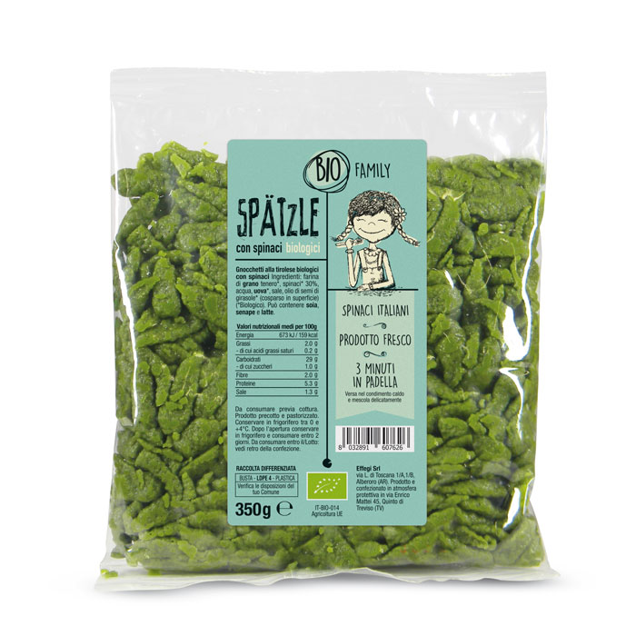 Bio Family Spätzle Freschi agli Spinaci