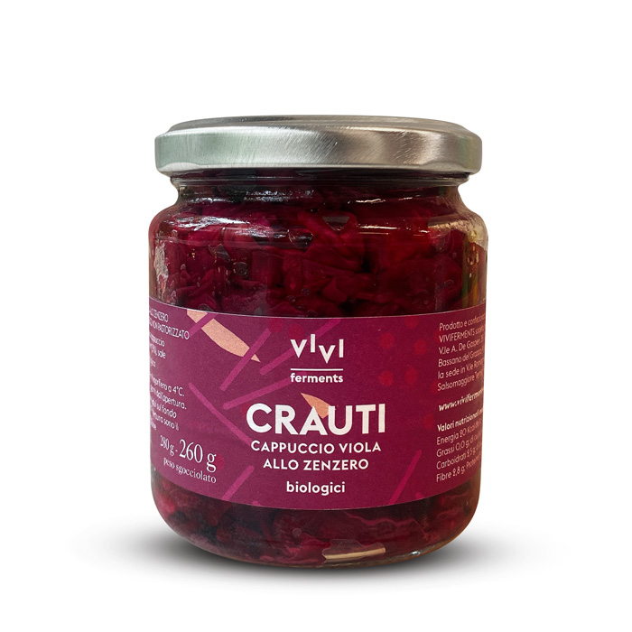 VIVI ferments Crauti - Cappuccio viola allo Zenzero