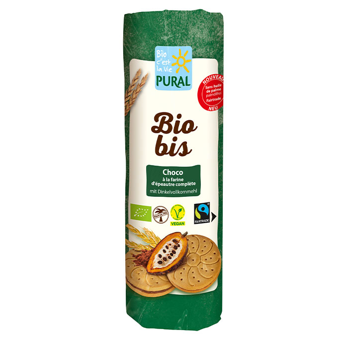 Pural Biobis Biscotti di Farro farciti con Crema al Cacao