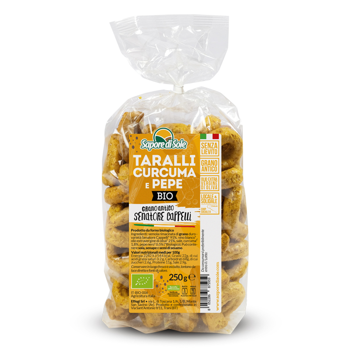 Taralli Senatore Cappelli Curcuma e Pepe