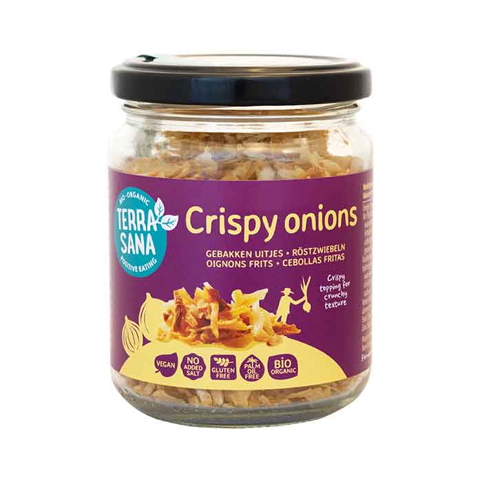 TerraSana Crispy Onions - Condimento croccante di Cipolle Fritte SENZA GLUTINE