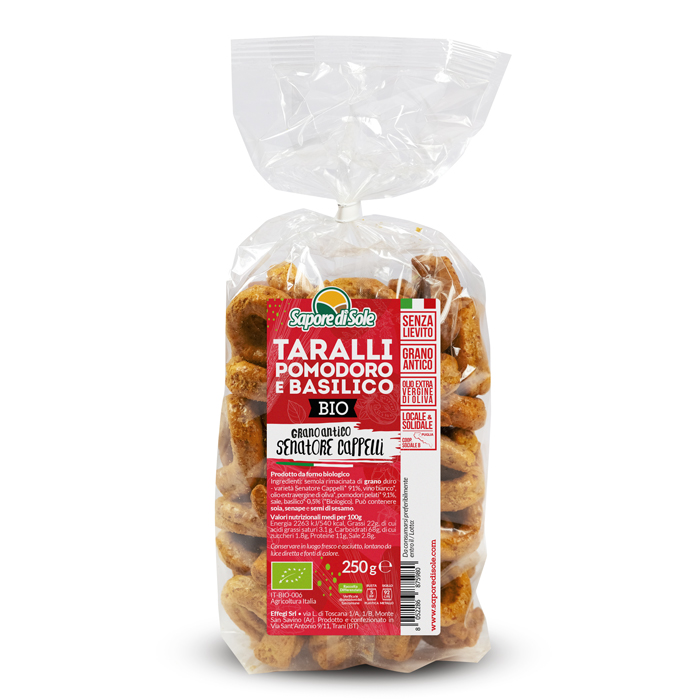 Taralli Senatore Cappelli Pomodoro e Basilico