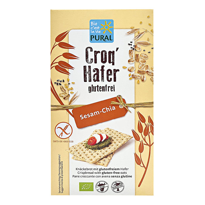 Pural Crackers di Avena con Semi di Sesamo e Chia SENZA GLUTINE