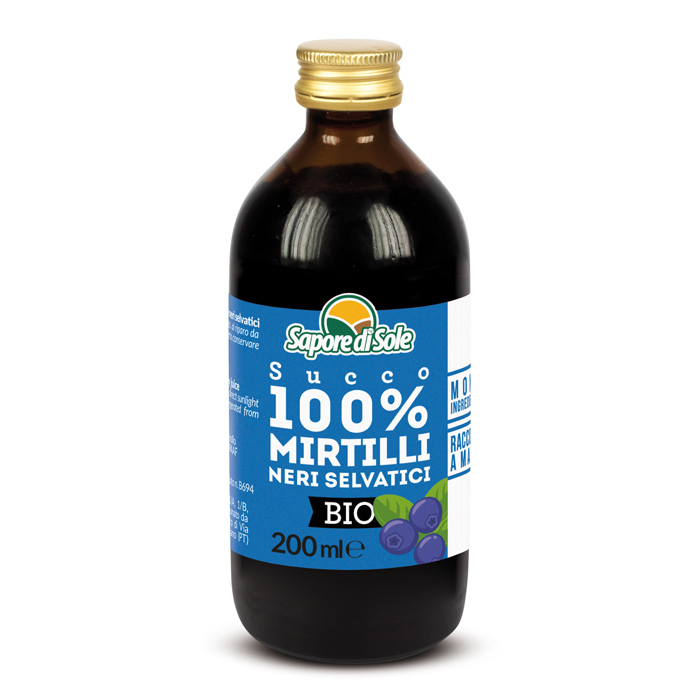 Succo 100% di Mirtilli Neri Selvatici