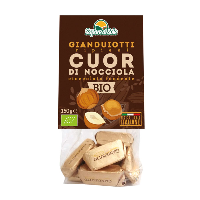 Gianduiotti ripieni Cuor di Nocciola e Cioccolato fondente