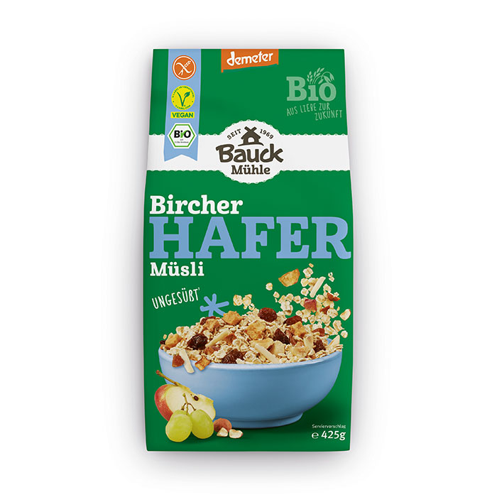 Bauck Mühle Muesli di Avena e Frutta Secca SENZA GLUTINE