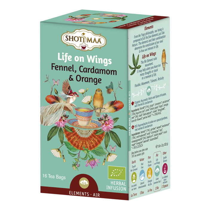 Haris Treasures Tisana Ayurvedica Finocchio Cardamomo e Arancia - Life on Wings 