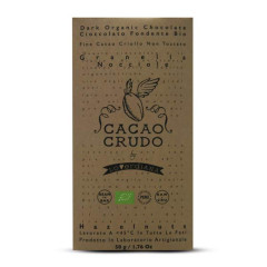 Tavoletta Granella di Nocciola Tonda Gentile Romana - Cacao Crudo