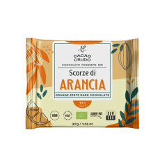 Tavoletta Fondente Scorze di Arancia - Cacao Crudo